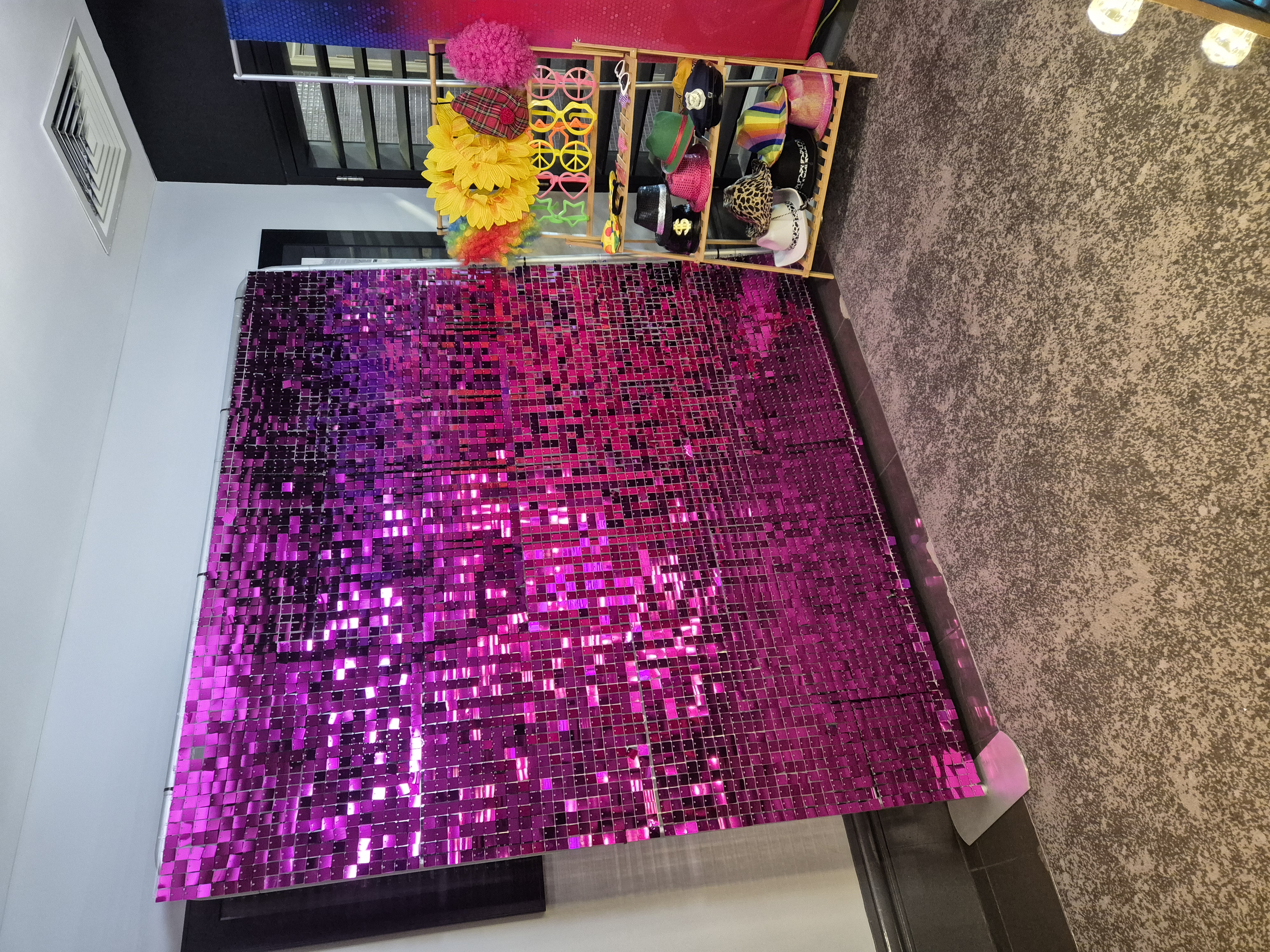 Shimmering HOT PINK Sequin Backdrop
