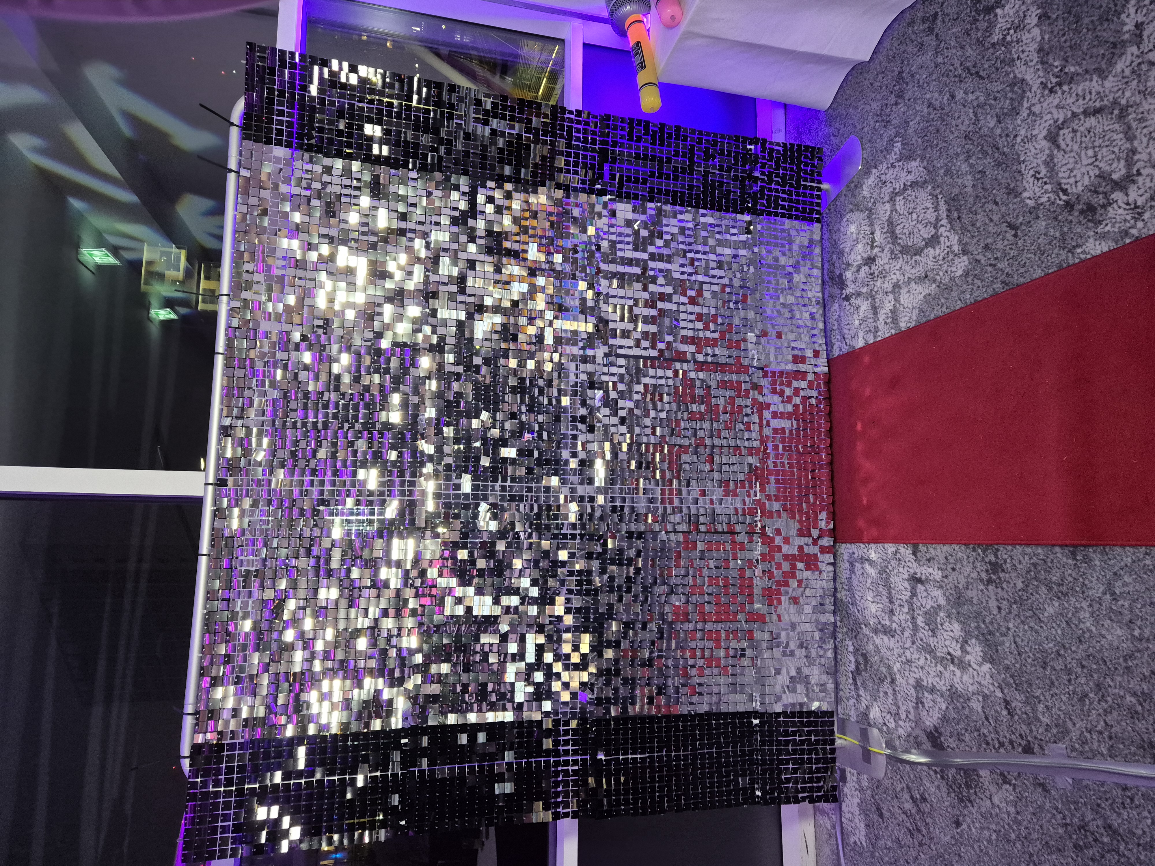 Shimmering SILVER Sequin Backdrop