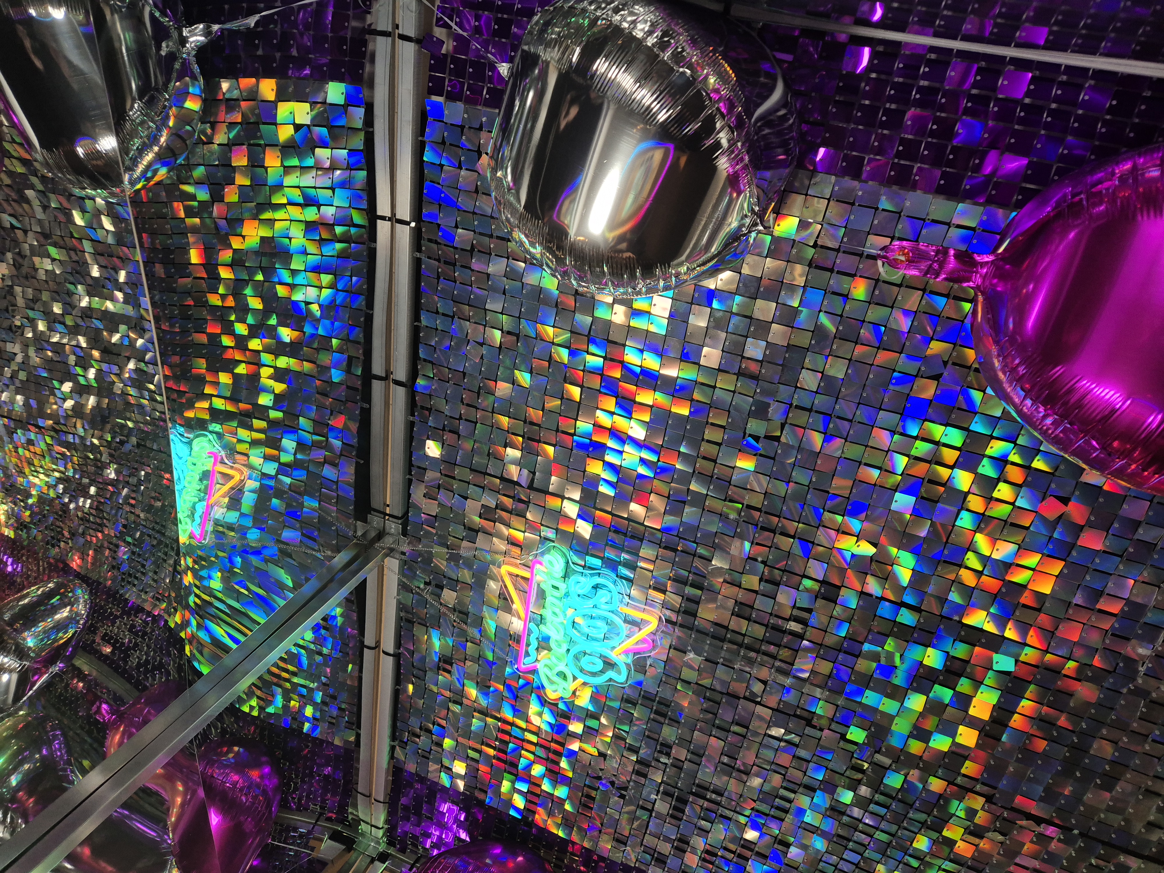Shimmering TRANSLUCENT Sequin Backdrop